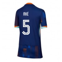 Camiseta Países Bajos Nathan Ake #5 Visitante Equipación para mujer Eurocopa 2024 manga corta